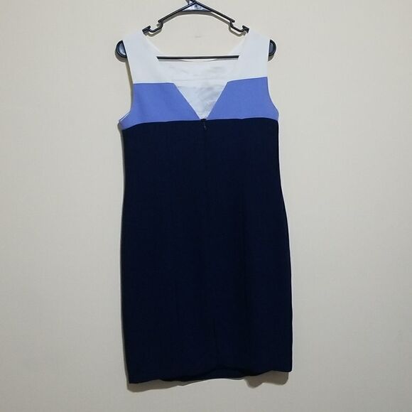S.L. Fashion Blue Sleeveless Dress Sz 8P - Picture 7 of 9